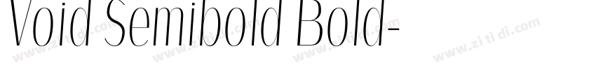 Void Semibold Bold字体转换